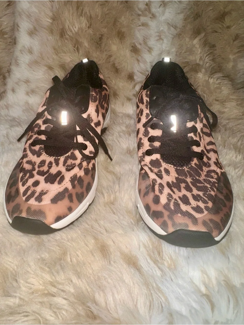 Vionic Women's Leopard Print Athletic Sneakers in Black and Brown - Picture 6 of 8